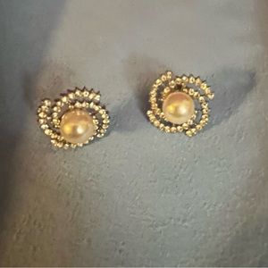 Pearl & Rhinestone Earrings